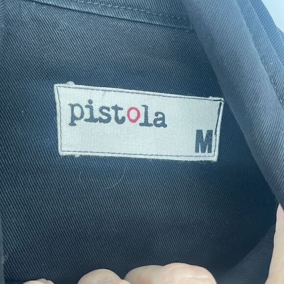 Pistola Women's Turtleneck Long Sleeve Black Moto Jacket Size M - Picture 3 of 9